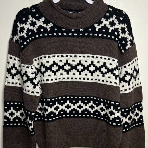 Backcountry Merino Wool + Organic Cotton Intarsia Sweater -...